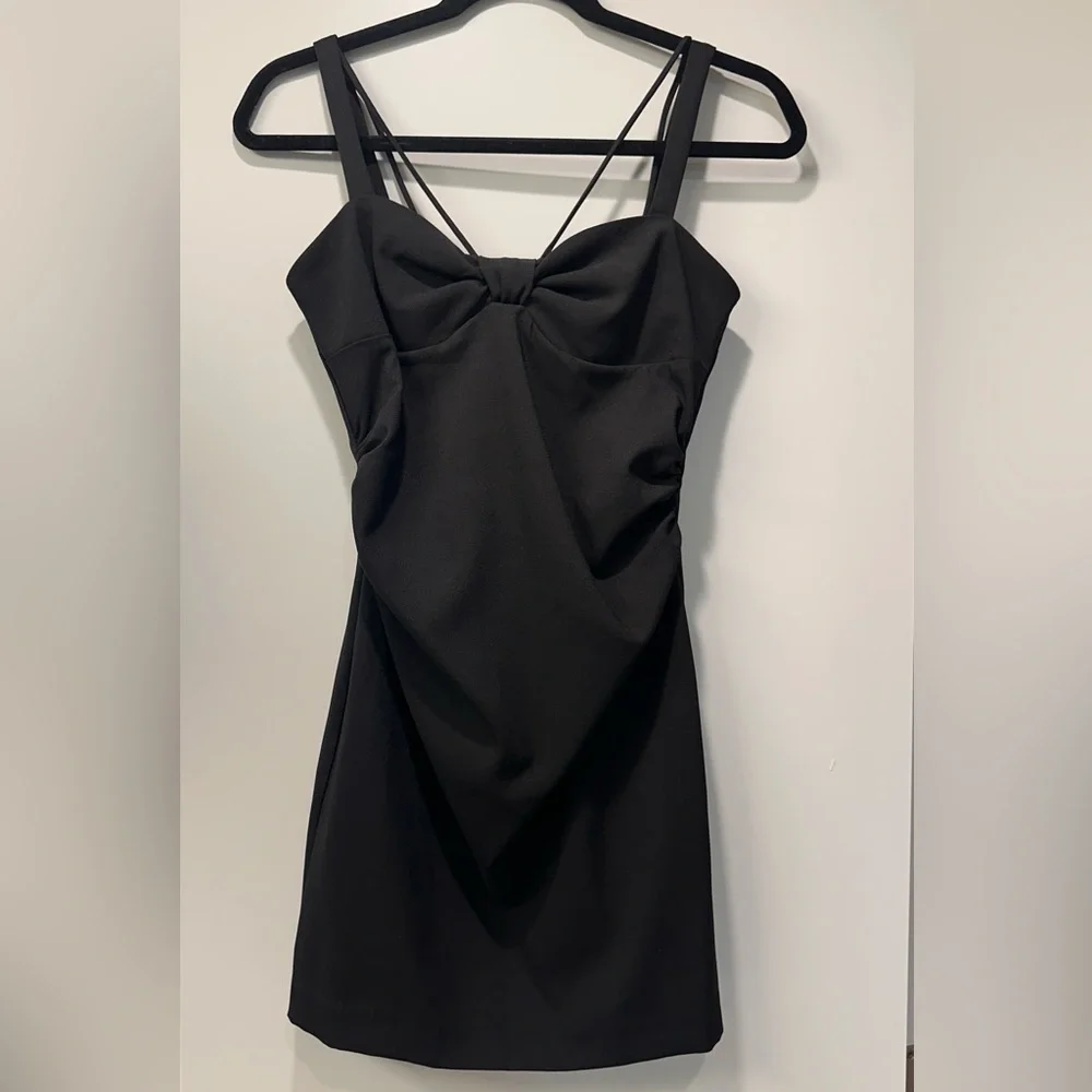 Zara Black Textured Dress - Picture 2 of 4